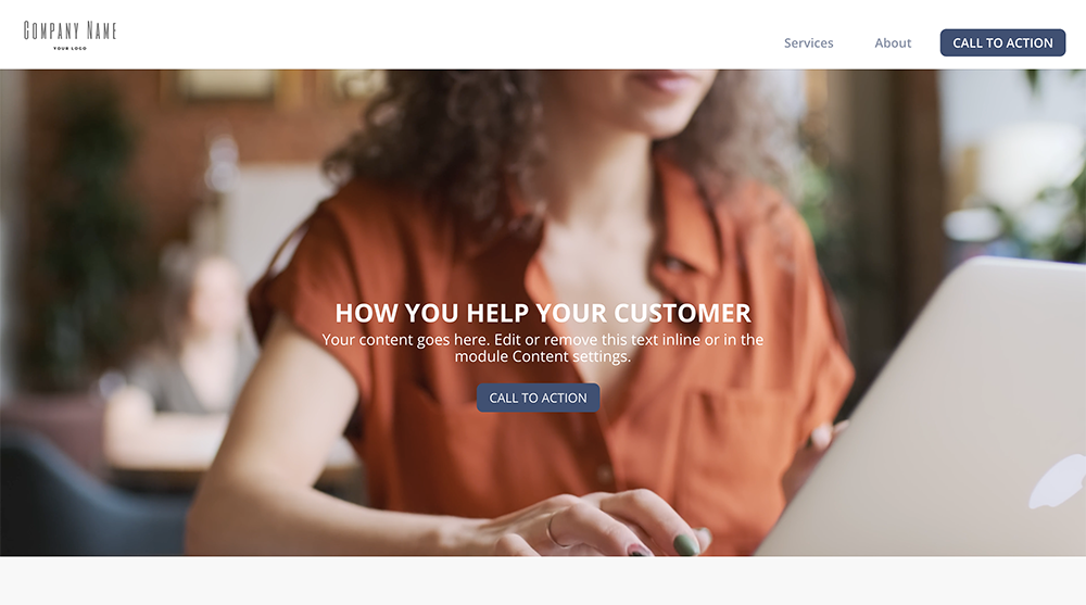 Surmount website template for Therapy Marketing Solutions